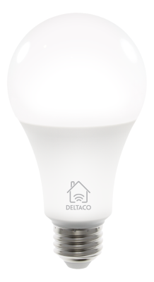 Deltaco Smart Home SH-LE27W LED-lampa, E27, WiFi, 9W, 2700K-6500K - Vit#1