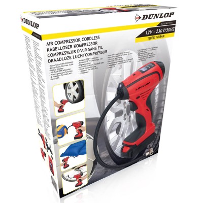 Dunlop Portabel Kompressor / luftpump, batteridriven#2