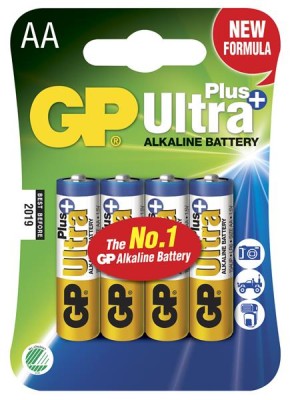 Batteri GP Ultra Plus Alkaline AA, LR06, 4-pack