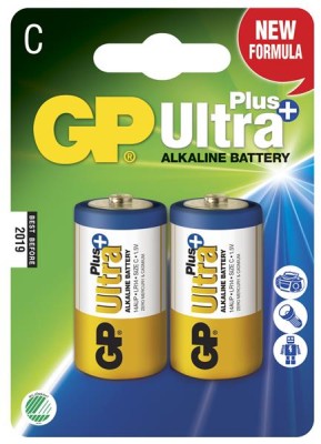 Batteri GP Ultra Plus Size C, LR14, 2-pack