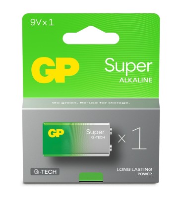 Batteri GP Super Alkaline 9V, 6LF22, 1-pack