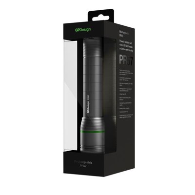 Laddbar ficklampa GP Design Sirius PR57, 1000 lumen, med fodral, USB-laddning#3