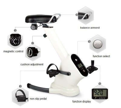 Nordic Desk Bike White, motionscykel till skrivbordet & arbetsplatsen#2