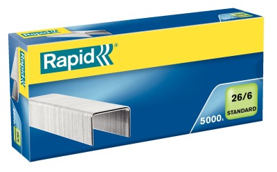 Häftklammer Rapid Standard 26/6 galv, 5000 st
