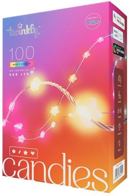 Twinkly Candies Star 100 LED RGB 6m, inomhusbruk, BT/Wifi