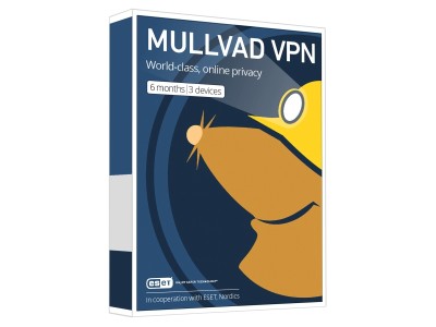 Mullvad VPN, 6 månader 5 enheter, Box