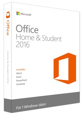Microsoft Office 2016 Hem och Student, svensk, för 1 dator, Medialess