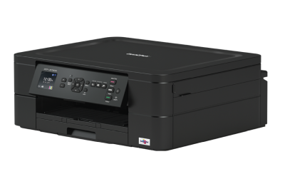 Brother DCP-J572DW, skrivare + scanner + kopiator, 12/6 ipm ISO, 1200x2400 dpi scanner, duplex, AirPrint, USB/WiFi - Svart