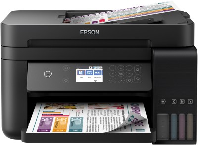 Epson EcoTank ET-3750, skrivare + scanner + kopiator + fax, 15/8 ppm ISO, 1200x2400 dpi scanner, display, duplex, AirPrint, USB/LAN/WiFi
