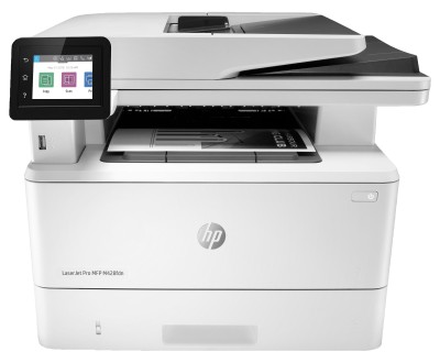 HP LaserJet Pro M428fdn, skrivare + scanner + kopiator + fax, 38 ppm, duplex, AirPrint, dislay, USB/LAN