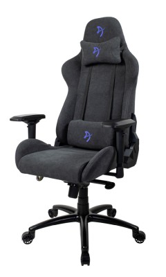 Arozzi Verona Signature Soft Fabric - Svart med Blå logo#1