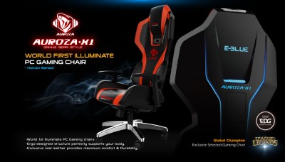 e-Blue Auroza X1 LED Gaming Chair - Röd/Svart#2