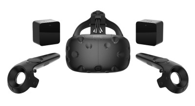 HTC Vive VR headset, 2 st kontroller, hörlurar, för Windows