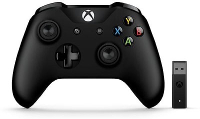 Microsoft Xbox ONE Controller V2 med trådlös adapter för PC - Svart#1