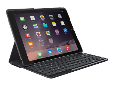 Logitech Slim Folio Keyboard Cover for iPad 9,7 tum (2017/2018), Bluetooth, nordiskt - Svart/grått