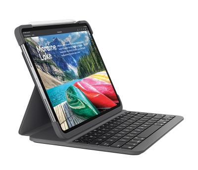 Logitech Slim Folio Pro för iPad Pro 11-tum 1/2/3:e Gen, Bluetooth, nordiskt - Graphite#1