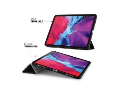 Pipetto iPad Pro 12,9-tum (2020) TPU Origami-fodral - Svart#3