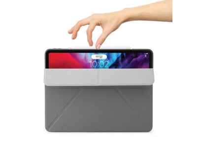 Pipetto iPad Pro 12,9-tum (2020) TPU Origami-fodral - Mörkgrå#2