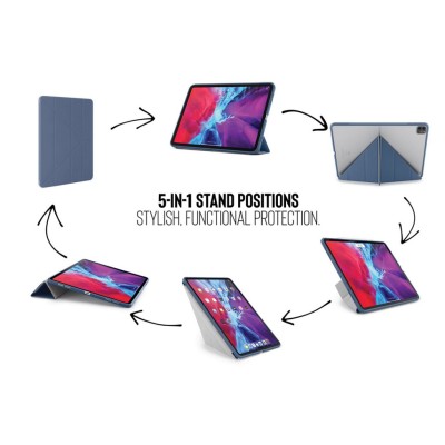 Pipetto iPad Pro 12,9-tum (2020) TPU Origami-fodral - Marinblå