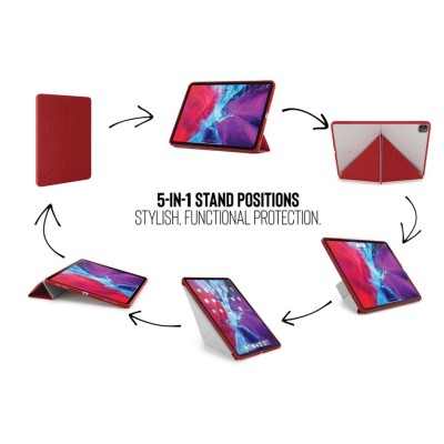 Pipetto iPad Pro 12,9-tum (2020) TPU Origami-fodral - Röd