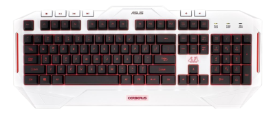 Asus Cerberus Arctic Gaming Keyboard, USB, nordiskt - Vit