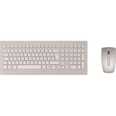 Cherry DW8000, trådlöst tangentbord och mus, USB, nordiskt - Vit/Grå