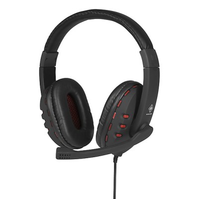 Paket: Deltaco GAMING Kit, 4-i-1, tangentbord+mus+musmatta+headset - Svart/röd#5