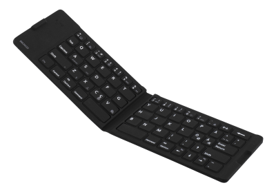 Trådlöst minitangentbord Deltaco, hopfällbart, Bluetooth, IPX5, svart