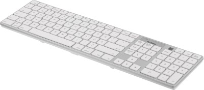 Trådlöst tangentbord Deltaco för Mac, Bluetooth, Svenskt, fullstorlek, enhetsswitch - Vit/Silver