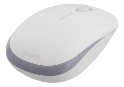 Deltaco TB-299 trådlöst tangentbord och mus, USB nanomottagare - Vit/grå#4