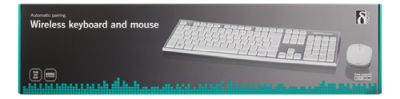 Deltaco TB-299 trådlöst tangentbord och mus, USB nanomottagare - Vit/grå#6
