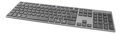 Deltaco Wireless Slim Office Keyboard, RF/USB, aluminium, PC/Mac
