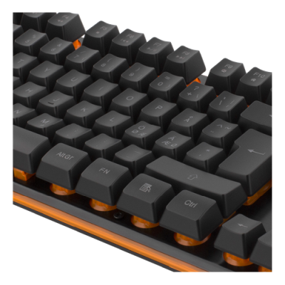 Deltaco GAMING Tangentbord, membranbrytare, Orange LED, USB, nordiskt - Svart#3