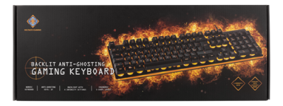 Deltaco GAMING Tangentbord, membranbrytare, Orange LED, USB, nordiskt - Svart#5