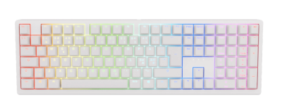 Ducky Zero 6108 White Fullsize Wireless (Tri-mode) RGB, Cherry MX2A Red - Vit#1