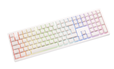 Ducky Zero 6108 White Fullsize Wireless (Tri-mode) RGB, Cherry MX2A Red - Vit#2
