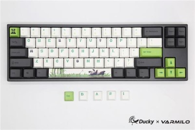 Ducky x Varmilo MIYA-Pro Panda TKL Cherry MX Brown, Green & White PBT keycaps, nordiskt#2