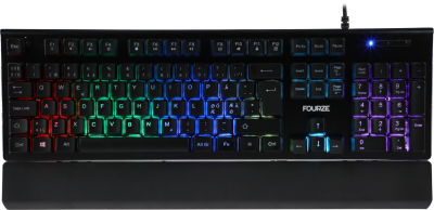 Fourze GK100, Semi mechanical, USB, RGB - Svart#1