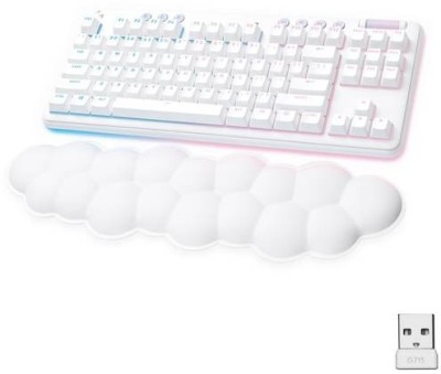 Logitech G715 Lightspeed Wireless TKL Tactile, mekaniskt, nordiskt, RF/Bluetooth - Vit#1