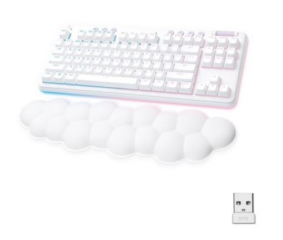 Logitech G715 Lightspeed Wireless TKL Linear, mekaniskt, nordiskt, RF/Bluetooth - Vit#1