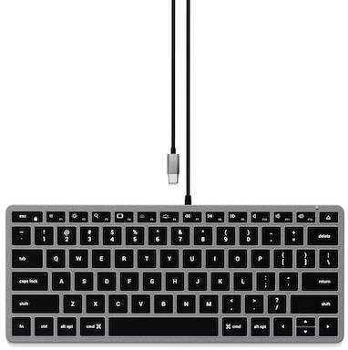 Satechi Slim W1 tangentbord för Mac och iOS, USB-C, bakgrundbelysning, nordiskt