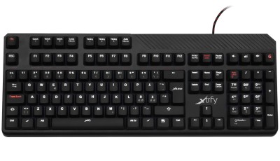 Xtrfy XG1-R LED Mechanical Keyboard, Cherry MX Red, Vit LED bakbelysning, USB, nordiskt - Svart