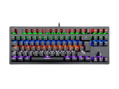 Zar Gaming TKL, USB, nordisk, red switches, RGB, mekanisk - Svart#1