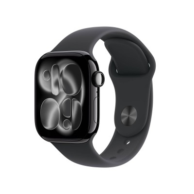 Apple Watch Series 11&nbsp;GPS + Cellular 42mm&nbsp;Gagatsvart Aluminiumboett med Svart Sportband - M/L#1