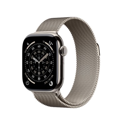Apple Watch Series 11&nbsp;GPS + Cellular 42mm&nbsp;Naturlig Titanboett med Naturlig Milanesisk loop#1