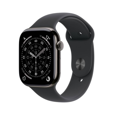 Apple Watch Series 11&nbsp;GPS + Cellular 42mm&nbsp;Skiffer Titanboett med Svart Sportband - S/M#1