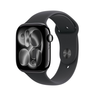 Apple Watch Series 11&nbsp;GPS + Cellular 46mm&nbsp;Gagatsvart Aluminiumboett med Svart Sportband - S/M#1