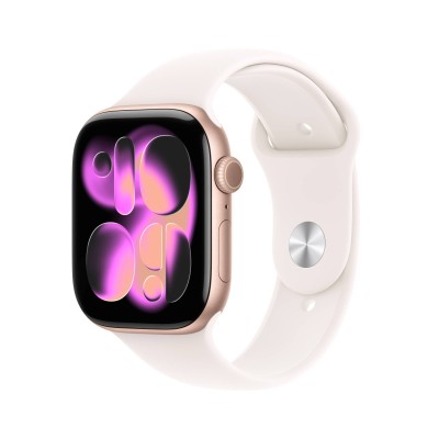Apple Watch Series 11&nbsp;GPS + Cellular 46mm Roséguld Aluminiumboett med Rosé Sportband - S/M#1