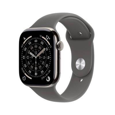 Apple Watch Series 11&nbsp;GPS + Cellular 46mm&nbsp;Naturlig Titanboett med Granitgrå Sportband - M/L#1