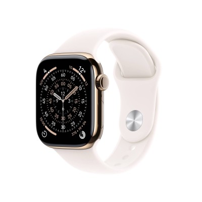 Apple Watch Series 11&nbsp;GPS + Cellular 46mm&nbsp;Guld Titanboett med Rosé Sportband - M/L#1